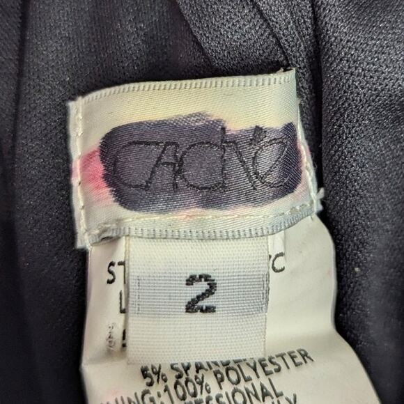 VTG Cache Dress 2 LBD Y2K 90s Rosette Mini Bodycon Cocktail Party Strapless - Picture 3 of 10